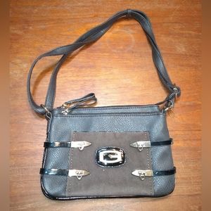 Gussaci Crossbody Purse, Brown, Adjustable Strap, Two Interior Compartme…